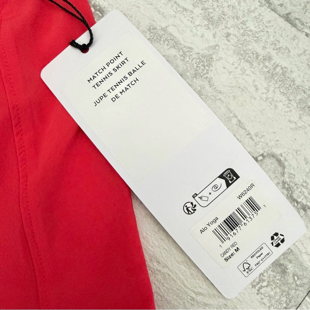 ♥️ALO♥️ CANDY RED Match Point Tennis Skirt - Picture 7 of 7